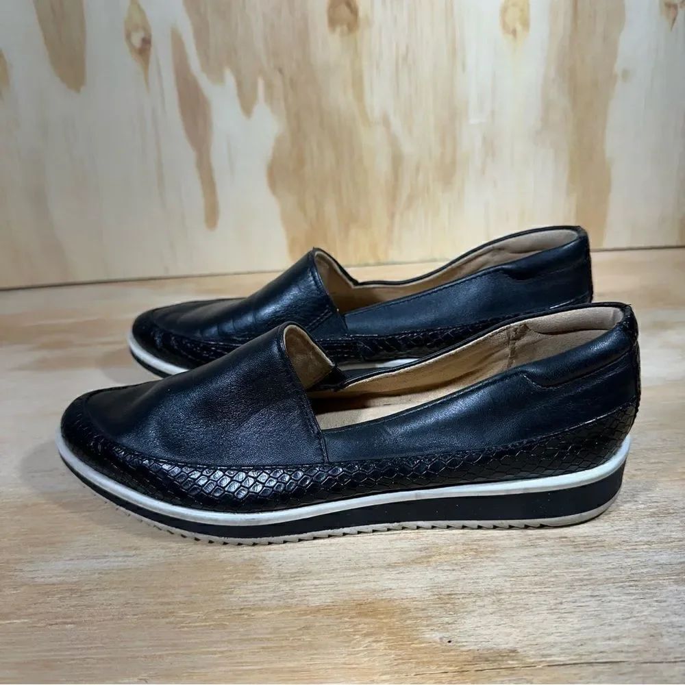 Naturalizer Beale Black Leather Slip On Shoes Women’s Size 6